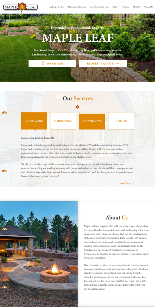 full homepage landscaping design